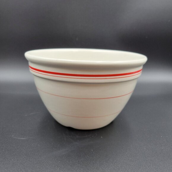 Vintage Lord Nelson Ware Elijah Cotton White Bowl Red Stripe Staffordshire Engla - Picture 6 of 12